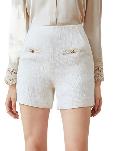 motf premium tweed textured straight leg shorts s7ws#, White;black
motf premium tweed textured straight leg shorts s7ws#, White;black