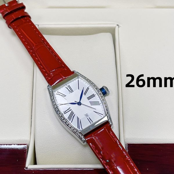 classic fashion quartz women's watch 26mm stainless steel case leather strap sapphire mirror sports diamond watch bucket clasp multicol, Slivery;brown
classic fashion quartz women's watch 26mm stainless steel case leather strap sapphire mirror sports diamond watch bucket clasp multicol, Slivery;brown