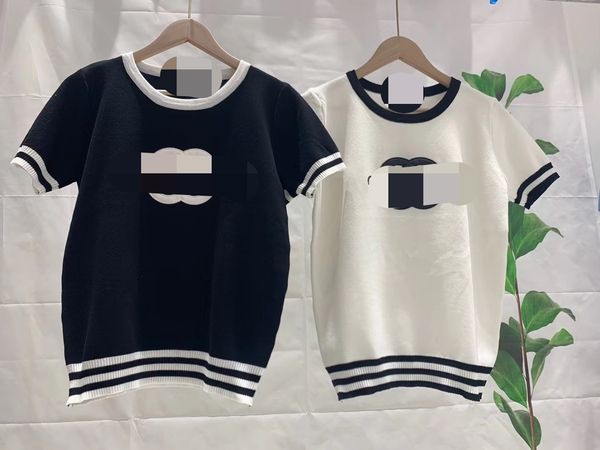 511 2022 milan runway summer brand same style t shirt crew neck black white short sleeve womens pullover yidao, White;black
511 2022 milan runway summer brand same style t shirt crew neck black white short sleeve womens pullover yidao, White;black