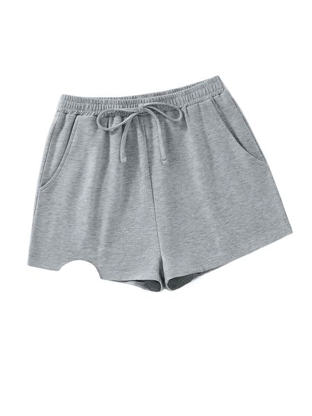 solid drawstring waist shorts l4ri#, White;black
solid drawstring waist shorts l4ri#, White;black