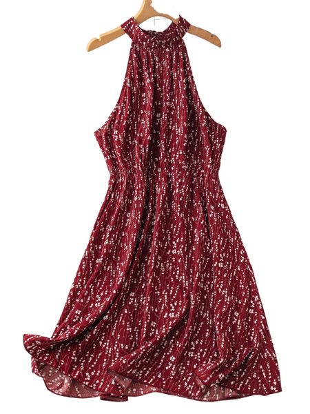 plus ditsy floral halter a-line dress 41pf#, Black
plus ditsy floral halter a-line dress 41pf#, Black