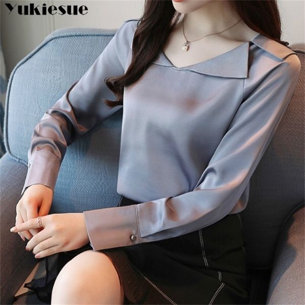 summer long sleeve silk women s shirt blouse for women blusas womens and blouses chiffon shirts ladie s plus size 210412, White
summer long sleeve silk women s shirt blouse for women blusas womens and blouses chiffon shirts ladie s plus size 210412, White