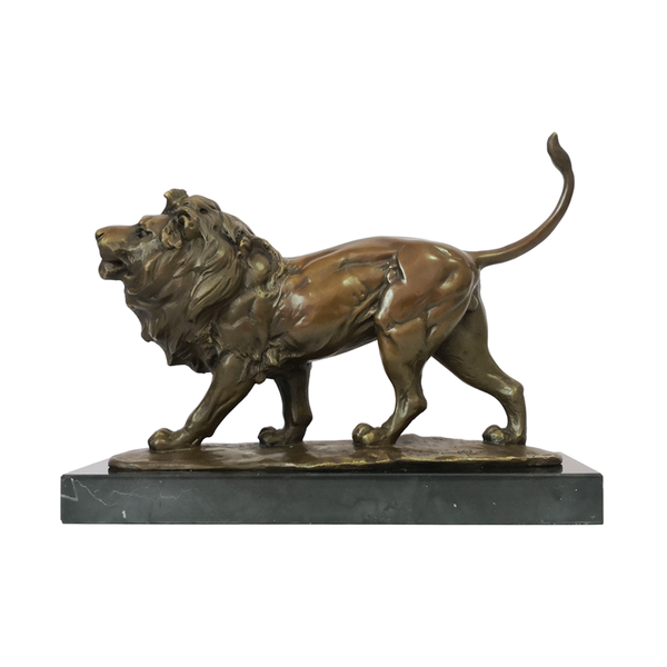 male lion statue bronze feral wildlife animal sculpture antique art home office decoration accessories, Silver
male lion statue bronze feral wildlife animal sculpture antique art home office decoration accessories, Silver