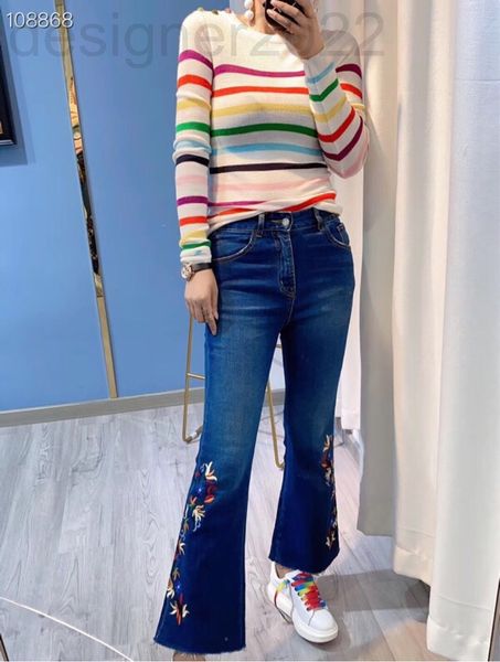 women's jeans designer korean brand cotton washed embroidered high waist jeans temperament blue micro slacks women's pants 60g1
women's jeans designer korean brand cotton washed embroidered high waist jeans temperament blue micro slacks women's pants 60g1
