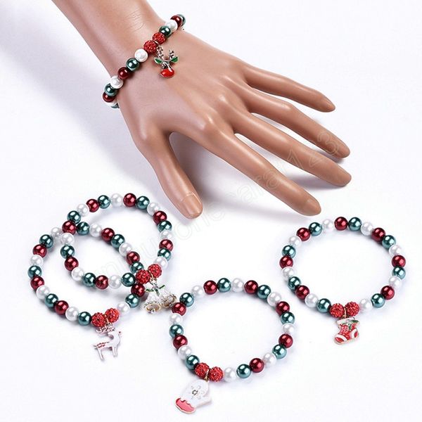 glass pearl stretch bracelet christmas elk bells socks gloves alloy pendant bracelet new year christmas tree ornaments xmas gift, Golden;silver
glass pearl stretch bracelet christmas elk bells socks gloves alloy pendant bracelet new year christmas tree ornaments xmas gift, Golden;silver