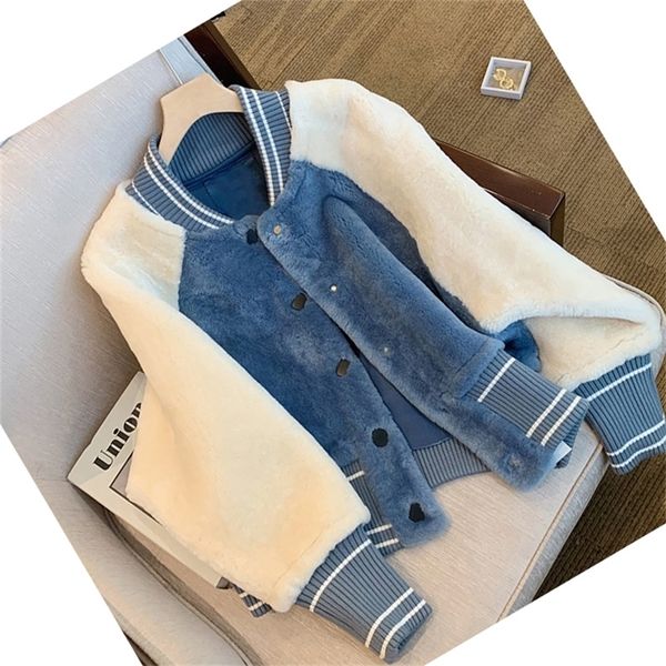 blue splicing y2k baseball coat women faux teddy fur coat basic womens winter jacket female fashion vintage harajuku kawaii 220809, Black;brown
blue splicing y2k baseball coat women faux teddy fur coat basic womens winter jacket female fashion vintage harajuku kawaii 220809, Black;brown