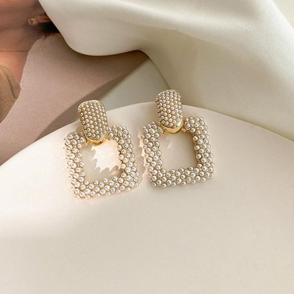 dangle & chandelier 2022 arrival vintage simulated-pearl geometric square earrings for women fashion gold color metal party, Silver
dangle & chandelier 2022 arrival vintage simulated-pearl geometric square earrings for women fashion gold color metal party, Silver