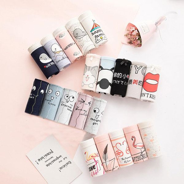 sp amp city 5pcs set cartoon cute animal womens panties soft cotton seamless underwear briefs girls sanitary pants lingerie, Black;pink
sp amp city 5pcs set cartoon cute animal womens panties soft cotton seamless underwear briefs girls sanitary pants lingerie, Black;pink