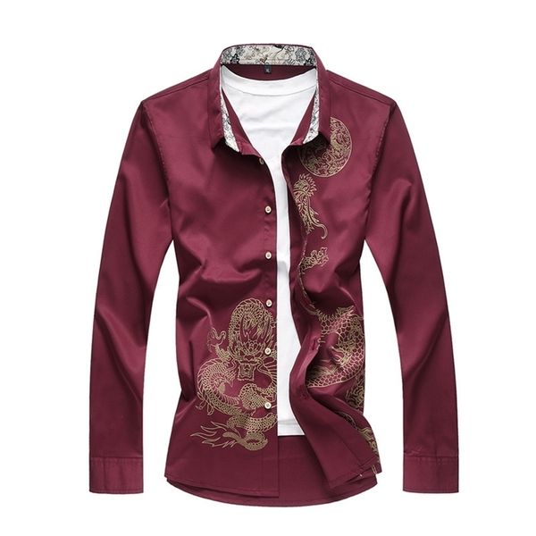 new fashion brand camisa masculina long sleeve shirt men vintage chinese traditional dragon printed shirts big size 6xl 7xl 210412, White;black
new fashion brand camisa masculina long sleeve shirt men vintage chinese traditional dragon printed shirts big size 6xl 7xl 210412, White;black