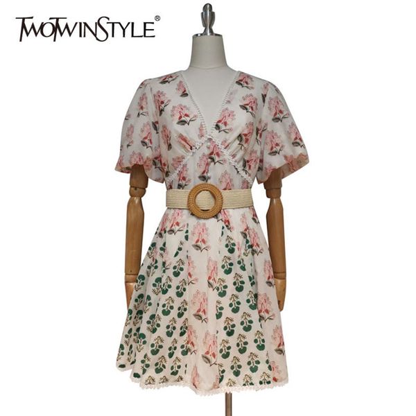 print floral summer dress for women v neck lantern sleeve high waist sashes hit color dresses female fashion 210423, Black;gray
print floral summer dress for women v neck lantern sleeve high waist sashes hit color dresses female fashion 210423, Black;gray