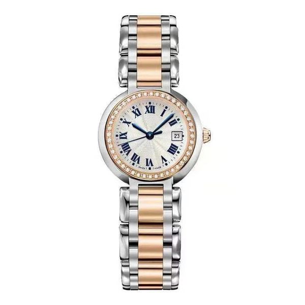 26mm wristwatch women rose gold white rome quartz lady watch diamond sapphire crystal stainless steel strap bracelet clasp, Slivery;brown
26mm wristwatch women rose gold white rome quartz lady watch diamond sapphire crystal stainless steel strap bracelet clasp, Slivery;brown