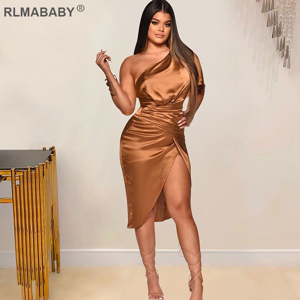 women one shoulder split midi bodycon dress fashion elegant party short sleeve folds waist summer asymmetrical satin dress, Black;gray
women one shoulder split midi bodycon dress fashion elegant party short sleeve folds waist summer asymmetrical satin dress, Black;gray