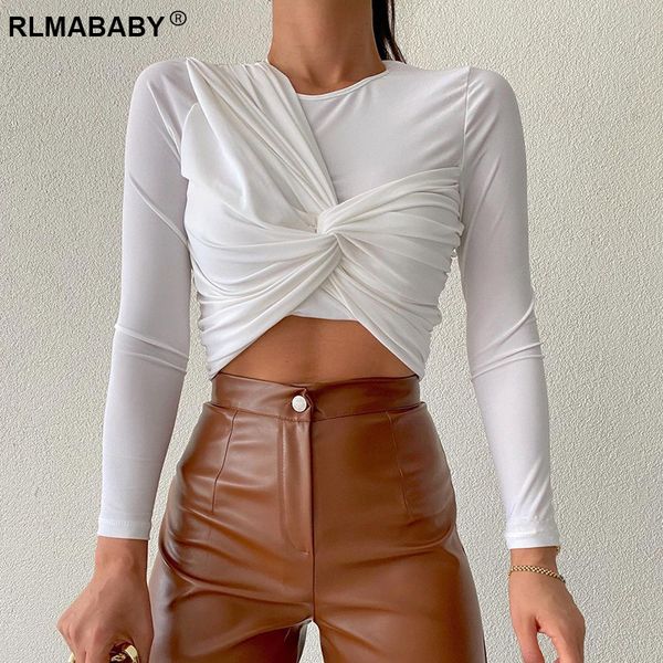 fashion shirring twist bow women short tshirts new slim o neck long sleeve folds spring summer casual street white crop top
fashion shirring twist bow women short tshirts new slim o neck long sleeve folds spring summer casual street white crop top