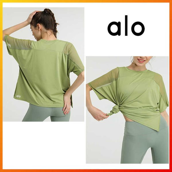 alo yoga summer women's bottom slit short sleeve mesh breathable four-color t-shirt casual fashion fitness sports running 07, White;red
alo yoga summer women's bottom slit short sleeve mesh breathable four-color t-shirt casual fashion fitness sports running 07, White;red