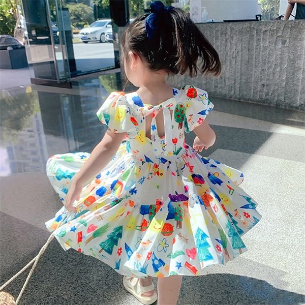 summer girls' dress puff sleeve casual cartoon party princess dress cute children's wear baby kids girls clothing 220803, Red;yellow
summer girls' dress puff sleeve casual cartoon party princess dress cute children's wear baby kids girls clothing 220803, Red;yellow