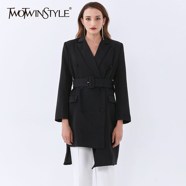 black elegant dress for women notched long sleeve high waist sashes irregular hem casual dresses female spring 210423, Black;gray
black elegant dress for women notched long sleeve high waist sashes irregular hem casual dresses female spring 210423, Black;gray