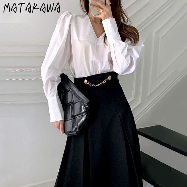 microtransparent blusas de mujer korean chic temperament vneck blouse women loose bubble longsleeved ladies shirt 210506, White
microtransparent blusas de mujer korean chic temperament vneck blouse women loose bubble longsleeved ladies shirt 210506, White