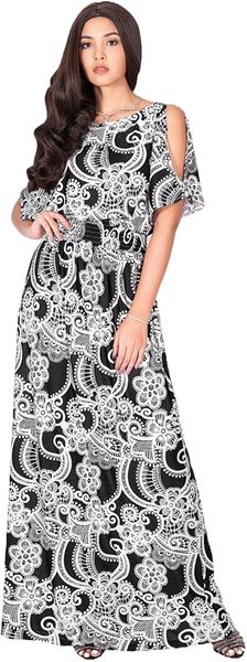 koh womens split sleeves printed casual cocktail sundresses long maxi dress u4pm#, Black;gray
koh womens split sleeves printed casual cocktail sundresses long maxi dress u4pm#, Black;gray