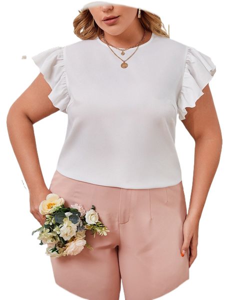 plus butterfly sleeve keyhole back blouse 04ne#, Black
plus butterfly sleeve keyhole back blouse 04ne#, Black