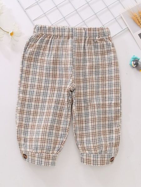 print elastic waist pants she, Blue 
print elastic waist pants she, Blue