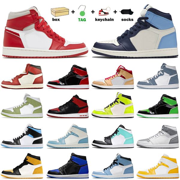 with box 2022 retro women mens jumpman 1 basketball shoes 1s denim newstalgia chenille brotherhood obsidian patent bred offs white universit
with box 2022 retro women mens jumpman 1 basketball shoes 1s denim newstalgia chenille brotherhood obsidian patent bred offs white universit