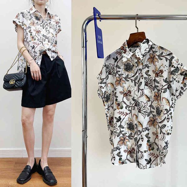women's polos p155365htg french lz holiday style flower printed silk cotton short sleeve shirt women's summer, White
women's polos p155365htg french lz holiday style flower printed silk cotton short sleeve shirt women's summer, White