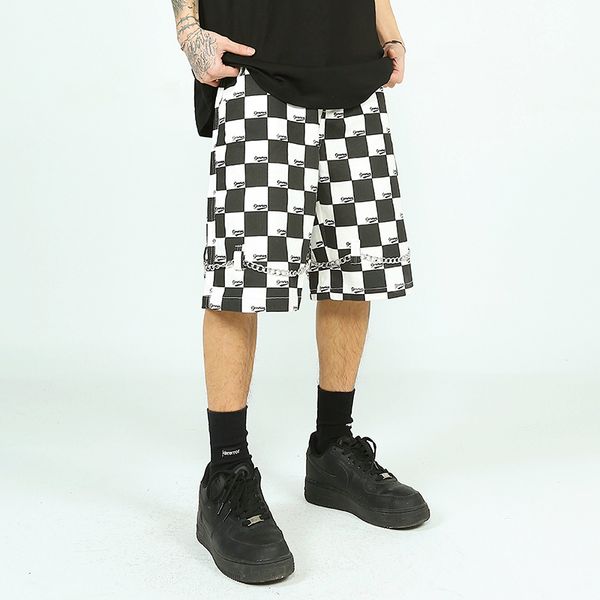 white black chain summer five point pants wide leg pockets streetwear loose casual shorts
white black chain summer five point pants wide leg pockets streetwear loose casual shorts