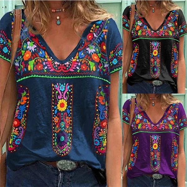 fashion v neck tshirt womens summer casual loose short sleeve bohemia beach blouse pullover vintage oversize tshirts 220611, White
fashion v neck tshirt womens summer casual loose short sleeve bohemia beach blouse pullover vintage oversize tshirts 220611, White