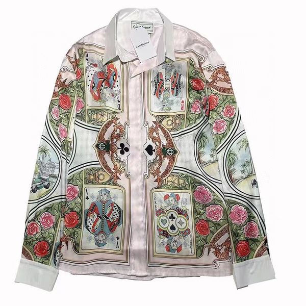 long sleeves silk shirt men women 1 printing hawaiian tees, White;black 
long sleeves silk shirt men women 1 printing hawaiian tees, White;black