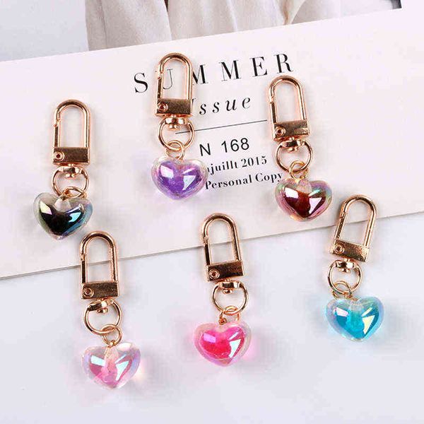 1pc shiny acrylic heart keychain women girl korean fashion bag charms keyring love pendant girlfriend trinket key chains gift y220725, Silver
1pc shiny acrylic heart keychain women girl korean fashion bag charms keyring love pendant girlfriend trinket key chains gift y220725, Silver