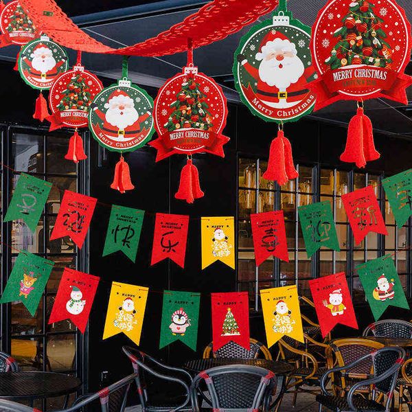 factory outlet new new year's day shopping mall atmosphere decorations merry christmas flag pulling hanging props and scene
factory outlet new new year's day shopping mall atmosphere decorations merry christmas flag pulling hanging props and scene