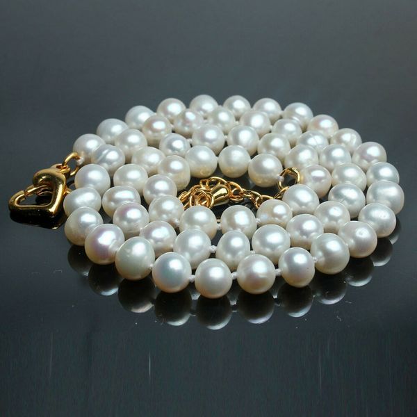 genuine natural white pearl necklace 16-18 inch knotted bridal choker jewelry, Silver
genuine natural white pearl necklace 16-18 inch knotted bridal choker jewelry, Silver