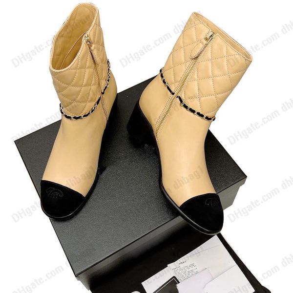 classic black designer womens ankle boots with chain chunky heel 5.5cm fall winter rainboots
classic black designer womens ankle boots with chain chunky heel 5.5cm fall winter rainboots