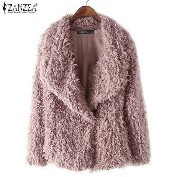 women's fluffy fur coats winter outerwears 2019 zanzea casual lapel single button jackets autumn female long sleeve windbreakers t20011, Black;brown
women's fluffy fur coats winter outerwears 2019 zanzea casual lapel single button jackets autumn female long sleeve windbreakers t20011, Black;brown