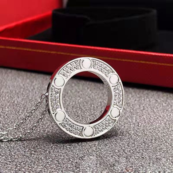 designer diamond titanium necklace long necklaces for women fashion jewelry valentine's day gift luxury pendants lovers chain round col, Silver
designer diamond titanium necklace long necklaces for women fashion jewelry valentine's day gift luxury pendants lovers chain round col, Silver