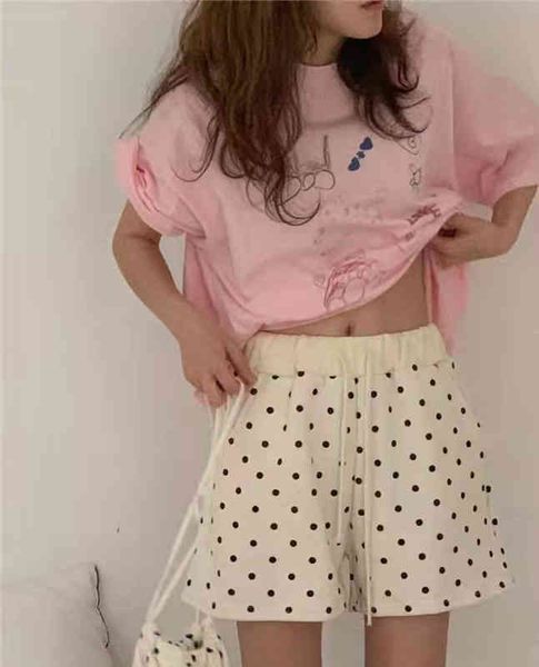 women's shorts summer south korea dongdamen cute wave point elastic high waist lace up wide leg casual shorts women pyd0, White;black
women's shorts summer south korea dongdamen cute wave point elastic high waist lace up wide leg casual shorts women pyd0, White;black