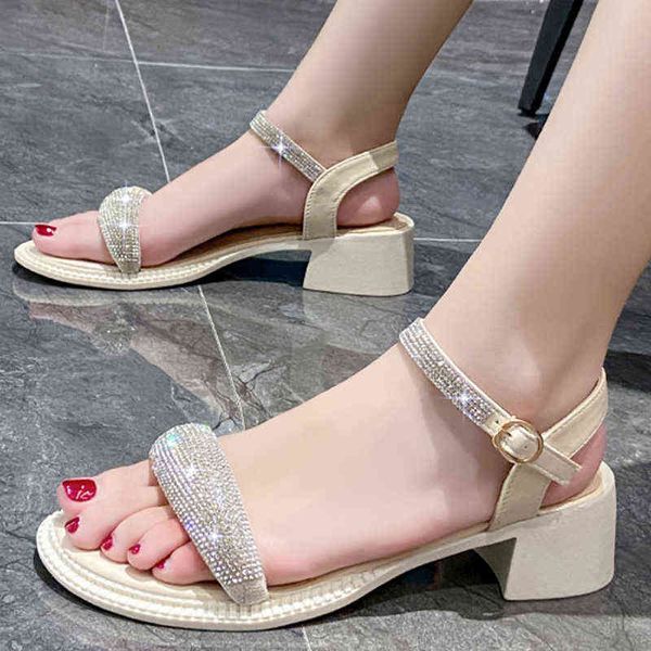 sandals thick heels shiny crystal straps women 2022 summer comfort med heeled open toe ankle 220419, Black
sandals thick heels shiny crystal straps women 2022 summer comfort med heeled open toe ankle 220419, Black