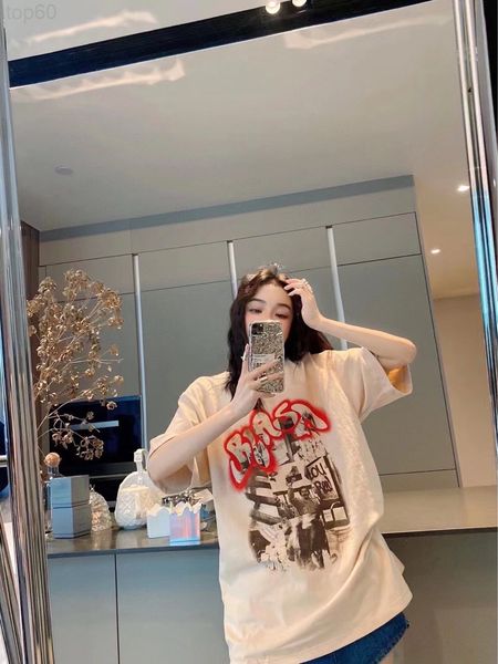 women's t-shirt designer 22ss summer new minority portrait letter printing creative short sleeve t-shirt khhb, White
women's t-shirt designer 22ss summer new minority portrait letter printing creative short sleeve t-shirt khhb, White