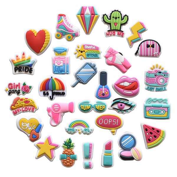 fast delivery wholesale pvc kid clog shoe charms shoes decorations attractive flower croc shoe decoration, White;pink
fast delivery wholesale pvc kid clog shoe charms shoes decorations attractive flower croc shoe decoration, White;pink