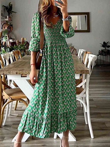 elegant floral print bohemian party dress women spring v nek pleated office long dress summer short sleeve ruffle beach dresses y220414, Black
elegant floral print bohemian party dress women spring v nek pleated office long dress summer short sleeve ruffle beach dresses y220414, Black