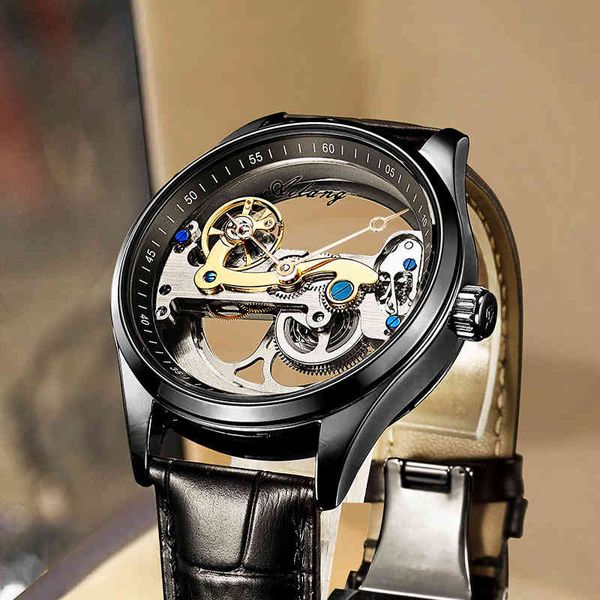 ailang new dithering -automatic hollow out korean fashion waterproof men's mechanical watch, Slivery;brown
ailang new dithering -automatic hollow out korean fashion waterproof men's mechanical watch, Slivery;brown