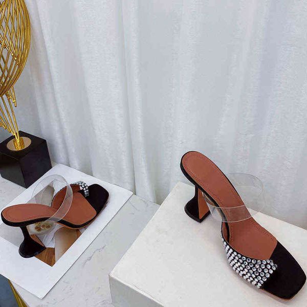 2022 summer new fairy style transparent rhinestone sandals with square head open toes thin heels pinch feet versatile high-heeled, Black
2022 summer new fairy style transparent rhinestone sandals with square head open toes thin heels pinch feet versatile high-heeled, Black
