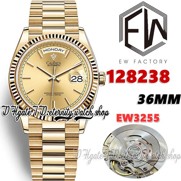 ewf v3 ew128238 ew3255 automatic mens watch 36 gold fluted bezel gold dial stick markers 904l jubileesteel bracelet with same serial warrant, Slivery;brown
ewf v3 ew128238 ew3255 automatic mens watch 36 gold fluted bezel gold dial stick markers 904l jubileesteel bracelet with same serial warrant, Slivery;brown