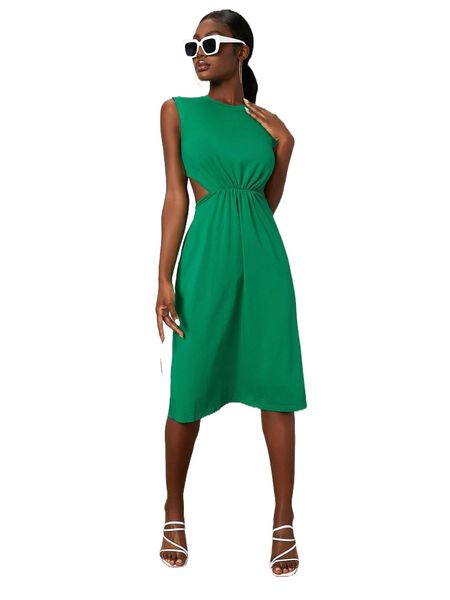 cut out blouson dress z1an#, Black;gray
cut out blouson dress z1an#, Black;gray