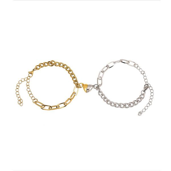 punk silver color chain couple bracelets for women men stainless steel romantic magnet lovers bracelet fashion jewelry gift, Black
punk silver color chain couple bracelets for women men stainless steel romantic magnet lovers bracelet fashion jewelry gift, Black