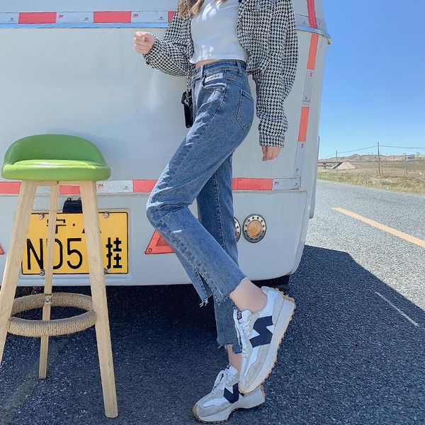 women's jeans streetwear women high waist denim pants vintage tassel washed harem casual jean slit summer 2022 boyfriend, Blue
women's jeans streetwear women high waist denim pants vintage tassel washed harem casual jean slit summer 2022 boyfriend, Blue