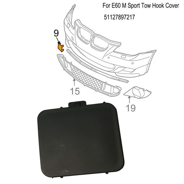 front/rear bumper tow eye hook cover cap for bmw 03-10 e60 5 seires m sport trim
front/rear bumper tow eye hook cover cap for bmw 03-10 e60 5 seires m sport trim