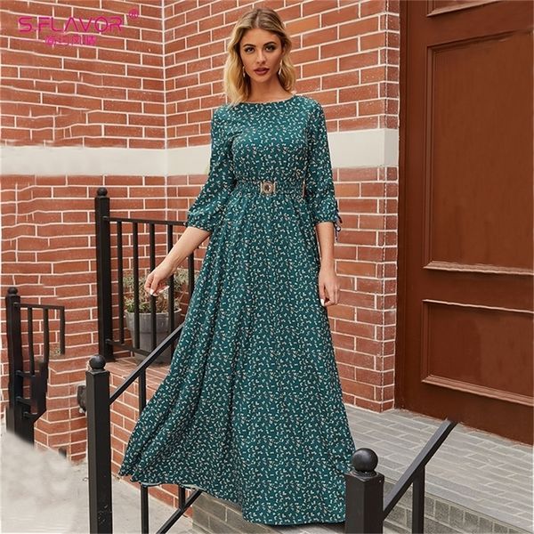 s flavor autumn women floral printed long dresses elegant 3 4 sleeve boho maxi vestidos femme casual bohemion women dress lj200812, Black;gray
s flavor autumn women floral printed long dresses elegant 3 4 sleeve boho maxi vestidos femme casual bohemion women dress lj200812, Black;gray
