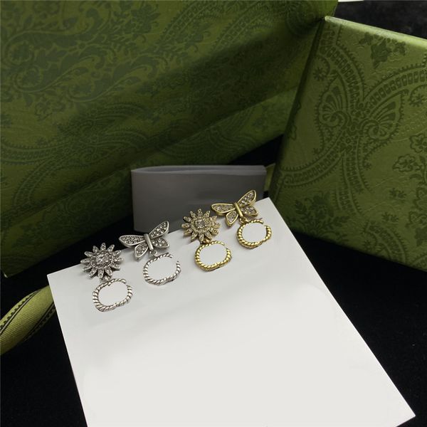 shiny flower butterfly designer earrings double letter charm studs ladies floral rhinestone eardrops dangler with box, Golden
shiny flower butterfly designer earrings double letter charm studs ladies floral rhinestone eardrops dangler with box, Golden