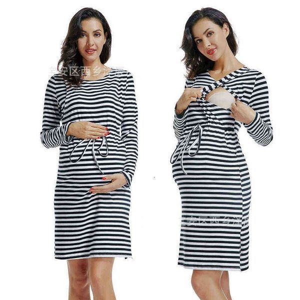 nursing pregnancy women dress breastfeeding maternity dresses clothes for pregnant woman striped lactation long dress vestido g220309, White
nursing pregnancy women dress breastfeeding maternity dresses clothes for pregnant woman striped lactation long dress vestido g220309, White